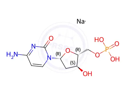 Chemical structure of deoxyribose cytidylic acid sodium(dCMP-Na)
