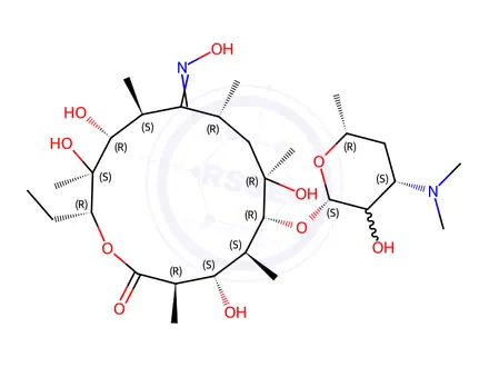 Chemical structure of 5-O-Desosaminylerythronolide A oxime