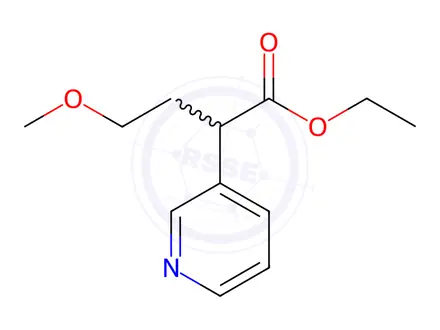 Chemical structure of Ethyl 4-methoxy-2-(pyridin-3-yl)butanoate
