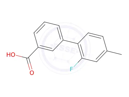 Chemical structure of 2'-Fluoro-4'-methyl-[1,1'-biphenyl]-3-carboxylic acid