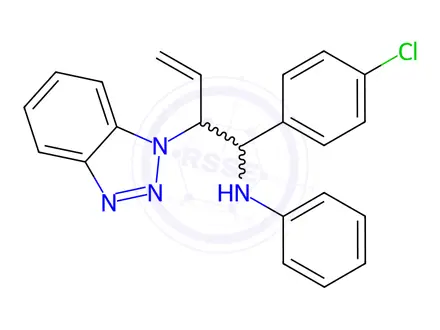 Chemical structure of N-(2-(1H-benzo[d][1,2,3]triazol-1-yl)-1-(4-chlorophenyl)but-3-en-1-yl)aniline