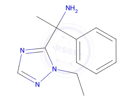 Chemical structure of 1-(1-Ethyl-1h-1,2,4-triazol-5-yl)-1-phenylethan-1-amine