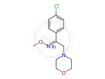 Chemical structure of 1-(4-chlorophenyl)-2-morpholino-1-ethanone O-methyloxime