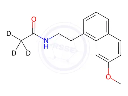 Chemical structure of Agomelatine-d3 (acetamide-2,2,2-d3)