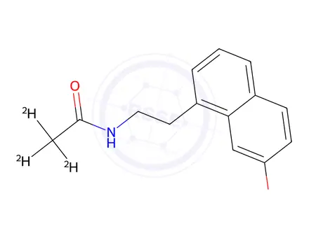 Chemical structure of Agomelatine-d3 (acetamide-2,2,2-d3)