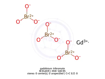 Chemical structure of gadolinium tribromate