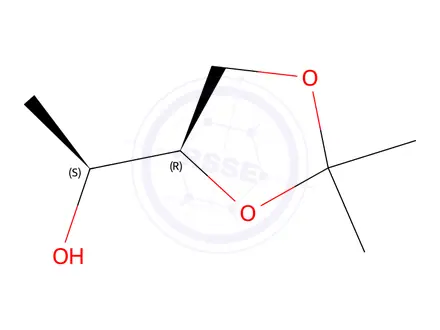 Chemical structure of (S)-1-((R)-2,2-Dimethyl-1,3-dioxolan-4-yl)ethanol