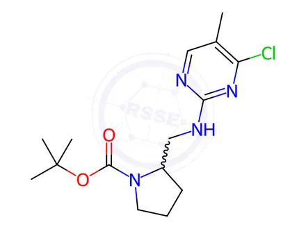 Chemical structure of tert-Butyl 2-(((4-chloro-5-methylpyrimidin-2-yl)amino)methyl)pyrrolidine-1-carboxylate