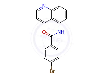 Chemical structure of 4-Bromo-N-(quinolin-5-yl)benzamide