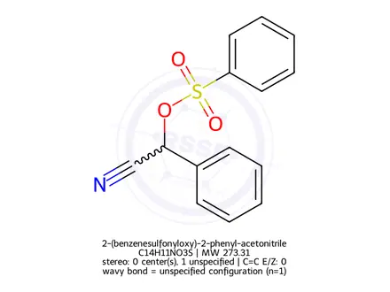 Chemical structure of 2-(benzenesulfonyloxy)-2-phenyl-acetonitrile