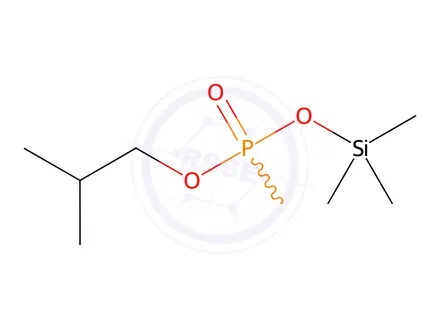 Chemical structure of Phosphonic acid, methyl-, 2-methylpropyl trimethylsilyl ester