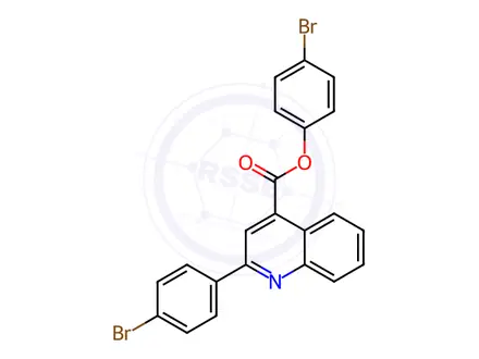 Chemical structure of 4-Bromophenyl 2-(4-bromophenyl)quinoline-4-carboxylate