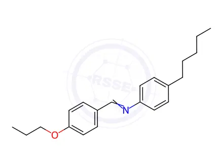 Chemical structure of N-(4-Propoxybenzylidene)-4-pentylaniline