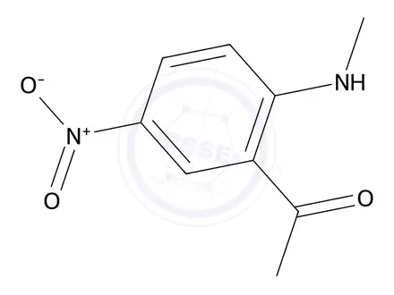 Chemical structure of 1-(2-(Methylamino)-5-nitrophenyl)ethan-1-one