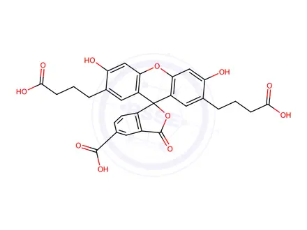 Chemical structure of 2' 7'-BIS(3-CARBOXYPROPYL)-5(6)-CARBOXY-