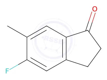 Chemical structure of 5-Fluoro-6-methyl-indan-1-one