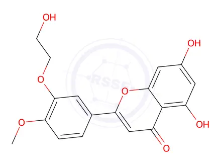 Chemical structure of 5,7-Dihydroxy-2-(3-(2-hydroxyethoxy)-4-methoxyphenyl)-4H-chromen-4-one