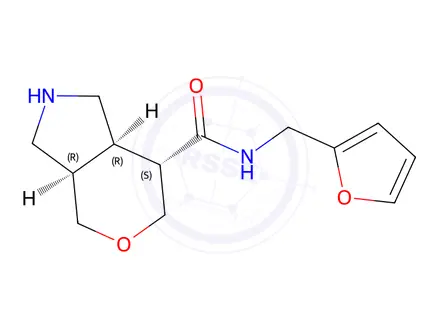 Chemical structure of Rel-(3Ar,7S,7Ar)-N-(Furan-2-Ylmethyl)Octahydropyrano[4,3-C]Pyrrole-7-Carboxamide