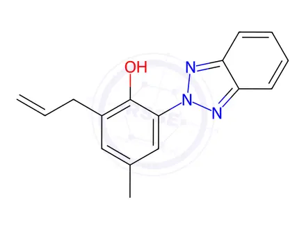 Chemical structure of 2-(2H-Benzotriazol-2-yl)-4-methyl-6-(2-propenyl)phenol Solution in Methanol