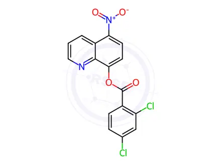 Chemical structure of 5-Nitroquinolin-8-yl 2,4-dichlorobenzoate