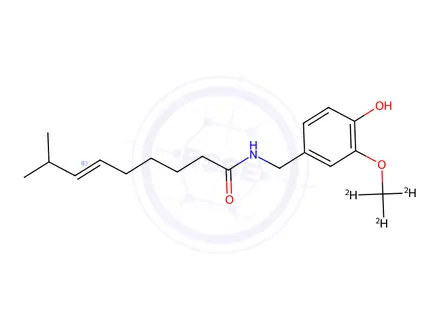 Chemical structure of trans-Capsaicin-d3