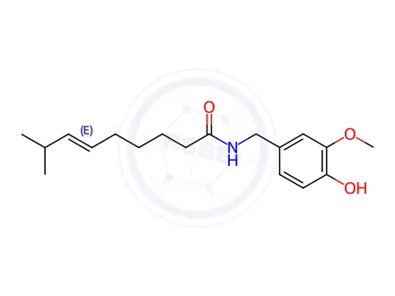 Chemical structure of Capsaicin