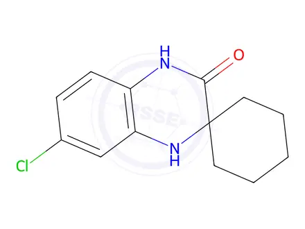 Chemical structure of 7'-Chloro-1',4'-dihydro-3'H-spiro[cyclohexane-1,2'-quinoxalin]-3'-one