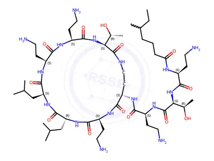 Chemical structure of Colistin