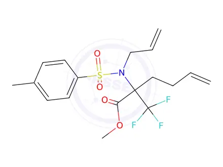 Chemical structure of Methyl 2-((N-allyl-4-methylphenyl)sulfonamido)-2-(trifluoromethyl)hex-5-enoate