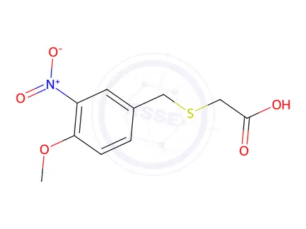 Chemical structure of 4-methoxy-3-nitrobenzylthioacetic acid