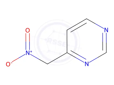 Chemical structure of Pyrimidine, 4-(nitromethyl)-(9CI)
