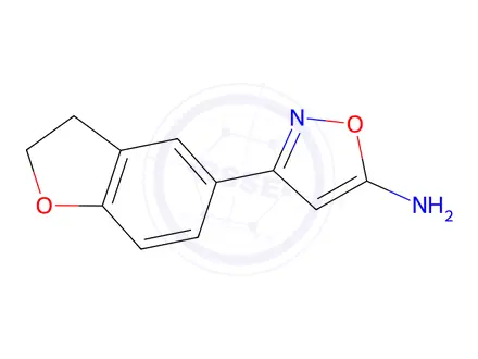 Chemical structure of 3-(2,3-Dihydrobenzofuran-5-yl)isoxazol-5-amine