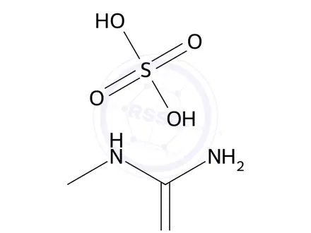Chemical structure of 1-Methylguanidine sulfate