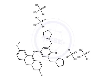 Chemical structure of Pyronaridine Tetraphosphate