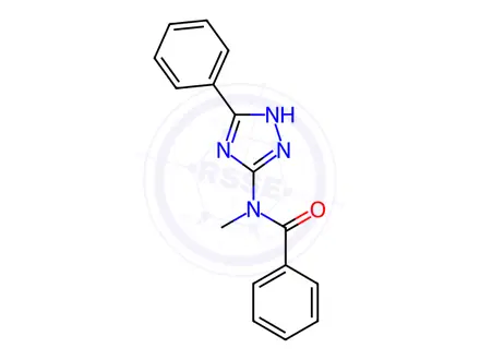 Chemical structure of N-Methyl-N-(5-phenyl-1H-1,2,4-triazol-3-yl)benzamide