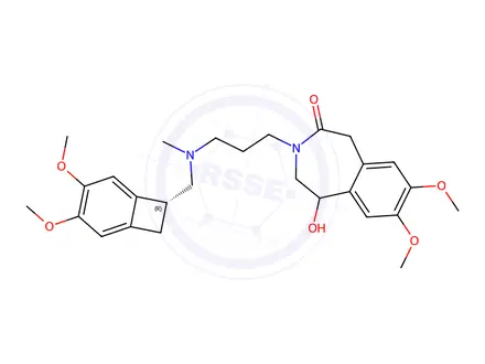 Chemical structure of 3-(3-((((R)-3,4-dimethoxybicyclo[4.2.0]octa-1(6),2,4-trien-7-yl)methyl)(methyl)amino)propyl)-5-hydroxy-7,8-dimethoxy-4,5-dihydro-1H-benzo[d]azepin-2(3H)-one