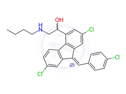 Chemical structure of N-Desbutyl Lumefantrine