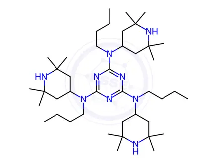 Chemical structure of 2-N,4-N,6-N-TRIBUTYL-2-N,4-N,6-N-TRIS(2,2,6,6-TETRAMETHYLPIPERIDIN-4-YL)-1,3,5-TRIAZINE-2,4,6-TRIAMI