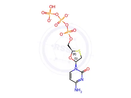 Chemical structure of Lamivudine Triphosphate Ammonium Salt