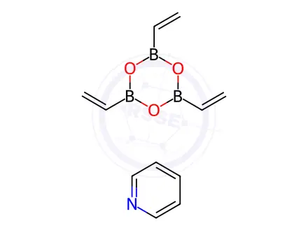 Chemical structure of 2,4,6-TRIVINYLCYCLOTRIBOROXANE PYRIDINE COMPLEX