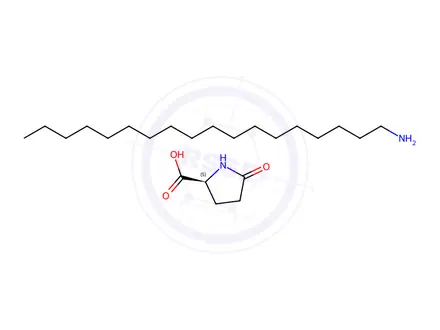 Chemical structure of 5-oxo-L-proline, compound with octadecylamine (1:1)