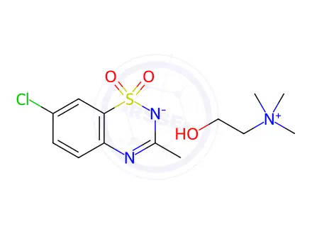 Chemical structure of Diazoxide Choline