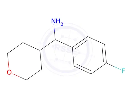 Chemical structure of (4-Fluorophenyl)(oxan-4-yl)methanamine