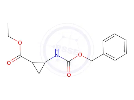 Chemical structure of cis-2-Benzyloxycarbonylamino-cyclopropanecarboxylic acid ethyl ester