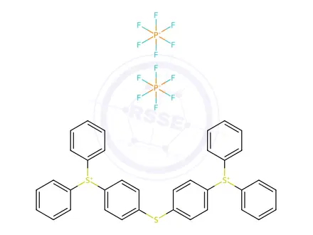 Chemical structure of Bis(4-(diphenylsulfonio)phenyl)sulfide bis(hexafluorophosphate)