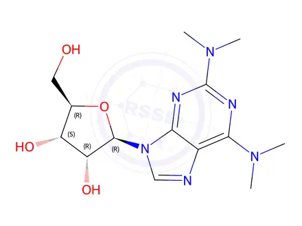 Chemical structure of 2-(N,N-Dimethylamino)-N6,N6-dimethyladenosine