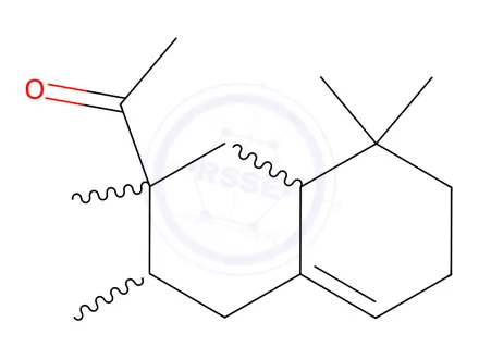 Chemical structure of 1-(1,2,3,4,6,7,8,8a-Octahydro-2,3,8,8-tetramethyl-2-naphthalenyl)ethanone DISCONTINUED