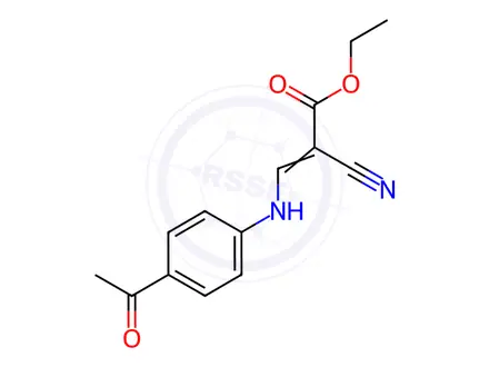 Chemical structure of Ethyl 3-[(4-acetylphenyl)amino]-2-cyanoprop-2-enoate