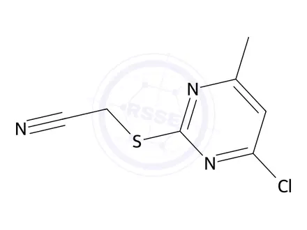 Chemical structure of 2-((4-Chloro-6-methylpyrimidin-2-yl)thio)acetonitrile
