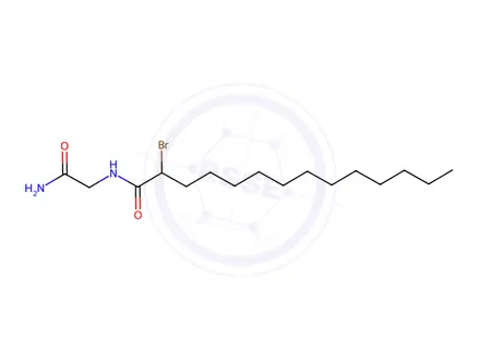 Chemical structure of 2-Bromo-myristoyl-glycinamide